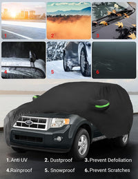 Ford Escape car cover paint protection, keeps interior cooler compared with no cover