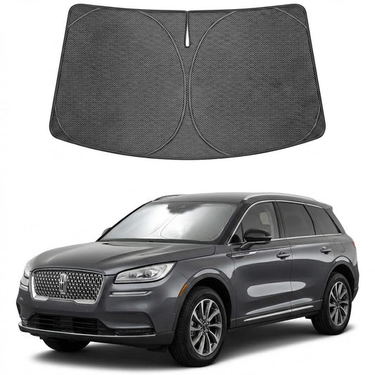 Proadsy Windshield Sun Shade Custom Fit Lincoln Corsair 2020-2026 Ice Crystal Black Front Window Sunshade UV and Heat Blocker Foldable Visor Keeps Car Cooler for Summer Parking and Daily Use