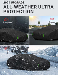 Proadsy 2026 Upgrade Car Cover for Nissan 350Z 2003-2009,Waterproof All Weather for Automobiles, Windproof Snowproof Rain Hail Sun UV Protection Full Outdoor Indoor Exterior Car Covers, Black