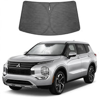 Proadsy Windshield Sun Shade Custom Fit Mitsubishi Outlander 2022-2026 Ice Crystal Black Front Window Sunshade UV and Heat Blocker Foldable Visor Keeps Car Cooler for Summer Parking and Daily Use