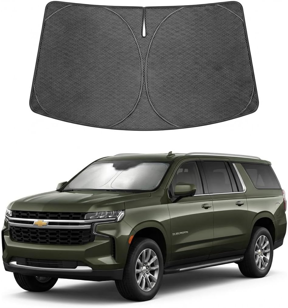 2021-2026 Chevrolet Suburban Ice Crystal Windshield Sunshade - Custom Fit Front Windshield Sun Shade