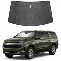 Proadsy Windshield Sun Shade Custom Fit Yukon 2021-2026 Ice Crystal Black Front Window Sunshade UV and Heat Blocker Foldable Visor Keeps Car Cooler for Summer Parking and Daily Use