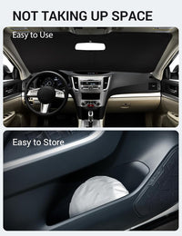 2010-2014 Subaru Outback windshield sunshade detail view 9, custom fit front window sun shade