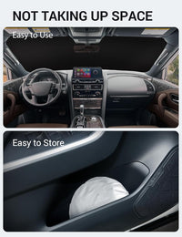 2022-2026 Nissan Pathfinder windshield sunshade detail view 9, custom fit front window sun shade