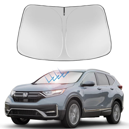 Proadsy 2025 Upgrade Windshield Sun Shade Custom Fit 2017-2022 Honda CRV Sunshade 4-Layer Foldable Front Sunshade Protector Sun Visor Blocks UV Rays Keep Car Cooler Accessories