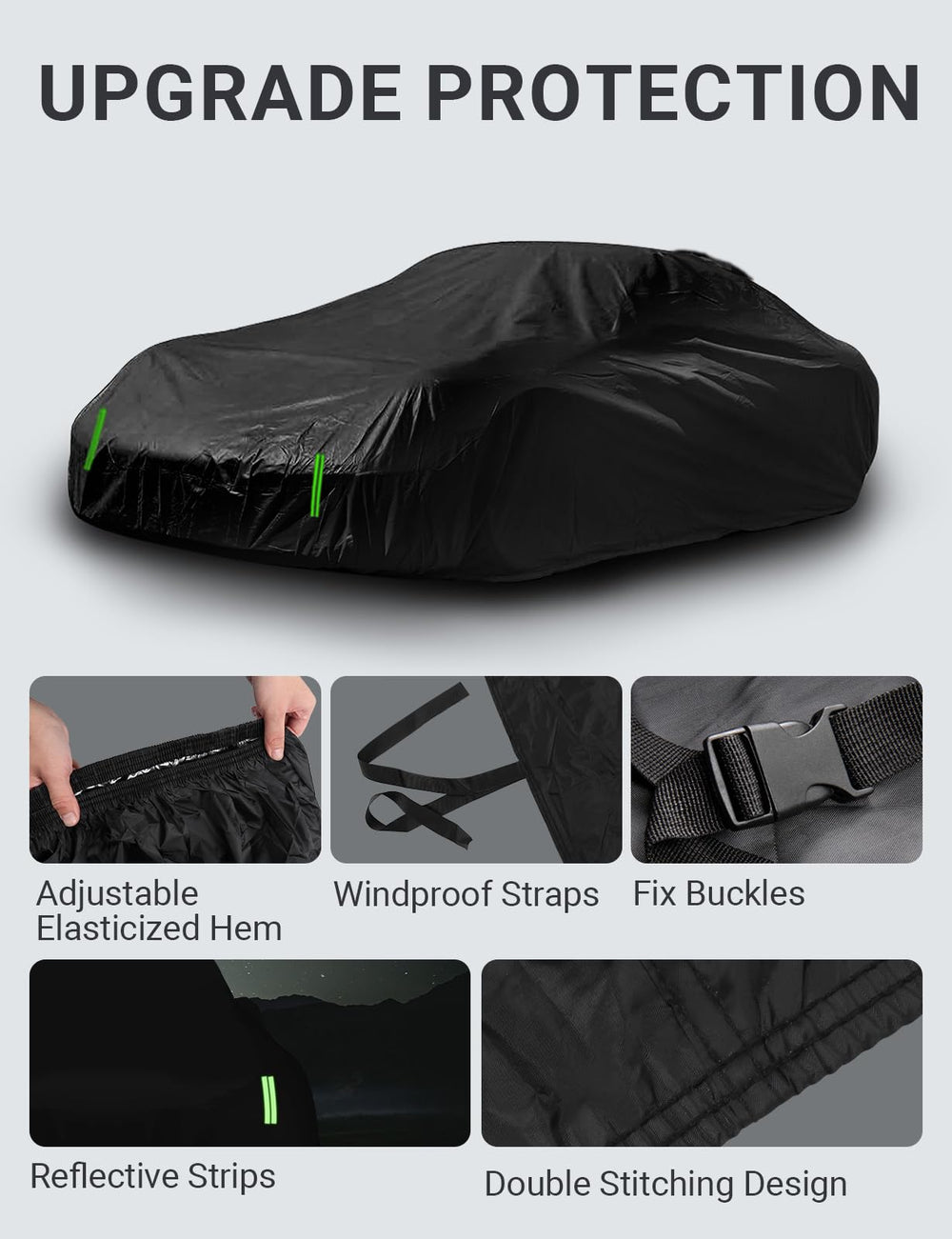 Proadsy 2025 Upgrade Car Cover for Porsche 911 Carrera (996/997 Series) 1998-2024 2025, Windproof All Weather Waterproof Sun Rain UV Dust Snow Protection Full Outdoor Indoor Exterior Car Covers