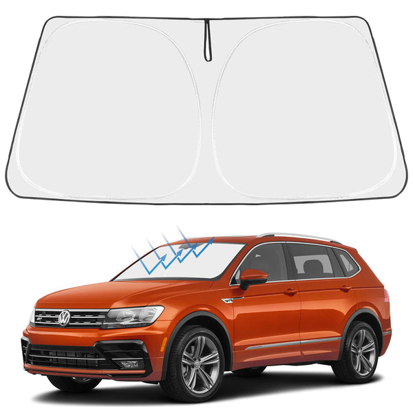 Proadsy Front Windshield Sun Shade Foldable Sunshade Protector Custom Fit 2023 2022 2021 2020 2019 2018 Tiguan Crossover, SUV, Base, Premium, Limited, Touring Accessories 2023 Upgrade