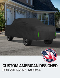 Proadsy 2025 Upgrade Car Cover for Toyota Tacoma 2016-2023 2024 2025,Waterproof All Weather, Windproof Snowproof Rain Hail Sun UV Protection Full Outdoor Indoor Exterior Car Covers, Black