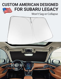 Custom American designed 2020-2025 Subaru Legacy windshield sunshade, will not sag or collapse