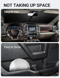 2017-2026 Ford Super Duty F-250 windshield sunshade detail view 9, custom fit front window sun shade