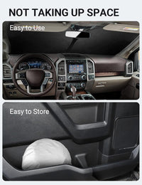 Proadsy 2026 Upgrade Front Windshield Sun Shade Foldable Sunshade Protector Custom Fit 2017-2025 2026 Ford Super Duty F-250 F250 F-350 F350 F-450 F450 F-550 F550 2Door 4Door Pickup Accessories