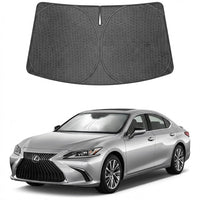 Proadsy Windshield Sun Shade Custom Fit Lexus ES 2019-2025 Ice Crystal Black Front Window Sunshade UV and Heat Blocker Foldable Visor Keeps Car Cooler for Summer Parking and Daily Use