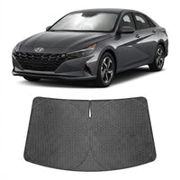 Proadsy Windshield Sun Shade Custom Fit Hyundai Elantra 2021-2026 Ice Crystal Black Front Window Sunshade UV and Heat Blocker Foldable Visor Keeps Car Cooler for Summer Parking and Daily Use