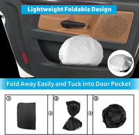 2018-2026 Freightliner Cascadia Side Window Sunshade Pair windshield sunshade detail view 4, custom fit front window sun shad