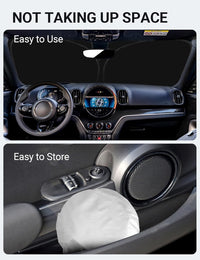2015-2024 MINI Cooper S windshield sunshade detail view 9, custom fit front window sun shade