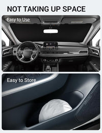 2022-2026 Mitsubishi Outlander windshield sunshade detail view 9, custom fit front window sun shade