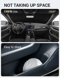 Proadsy 2026 Upgrade Front Windshield Sun Shade Foldable Sunshade Protector Custom Fit 2017-2024 Maserati Levante Accessories
