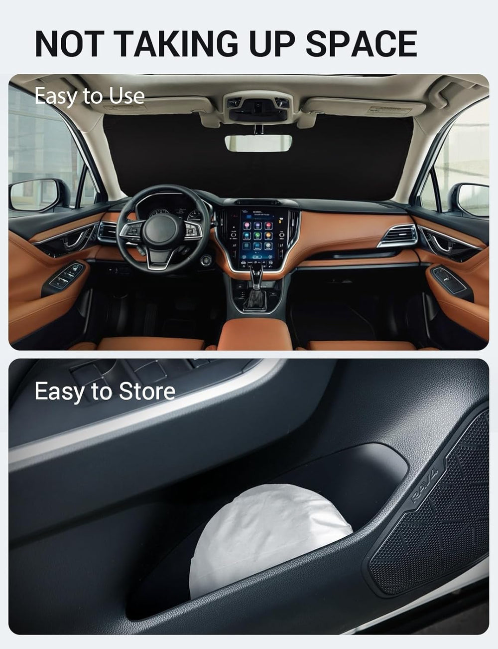 Proadsy 2025 Upgrade Windshield Sun Shade Custom Fit 2020-2023 2024 2025 Subaru Legacy Foldable Front Sunshade Protector Sun Visor Blocks UV Rays Keep Car Cooler