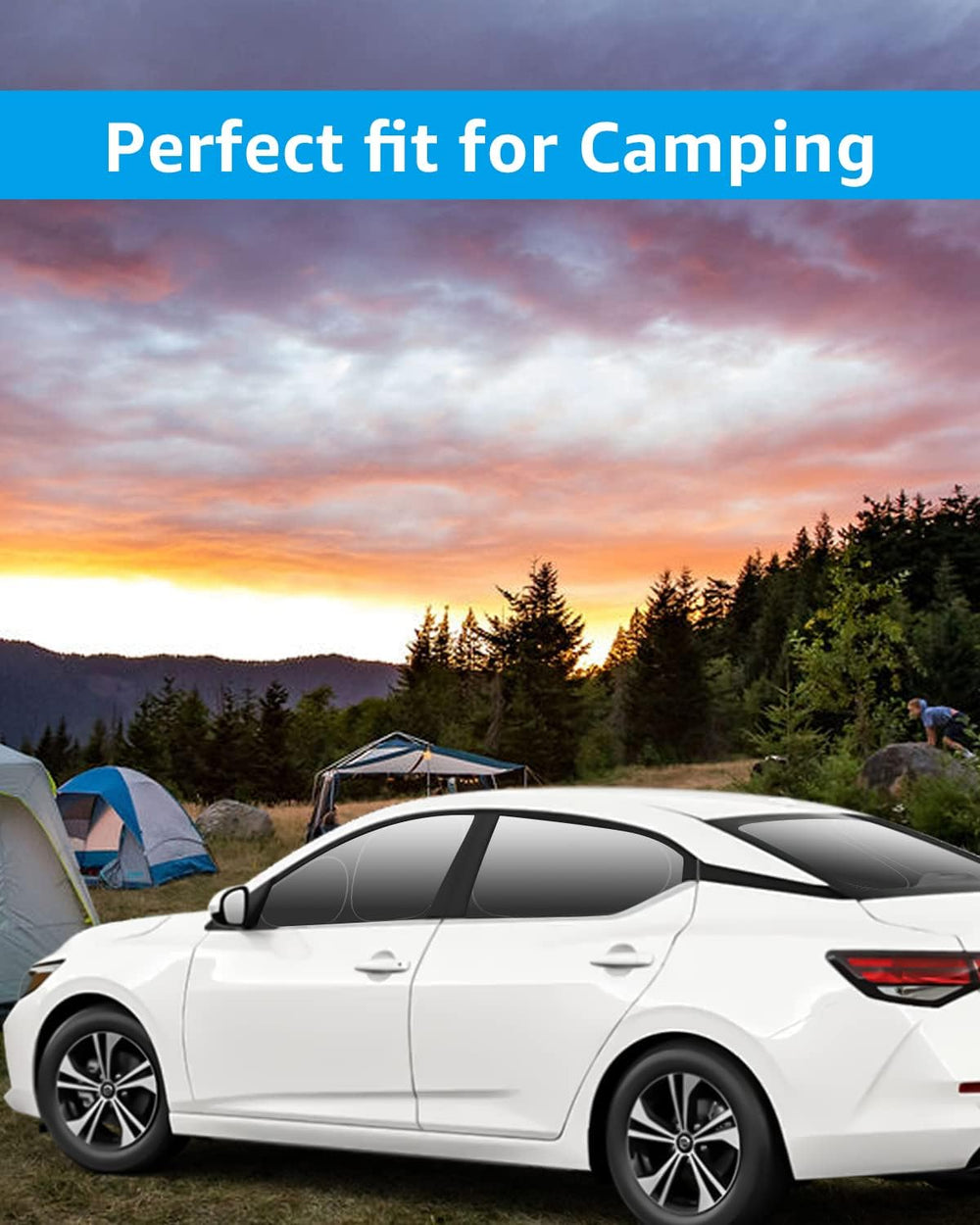 Proadsy Window Sun Shade for Nissan Sentra 2024 2023 2022 2021 2020 Side Window for Baby/Camping UV Rays and Privacy Protect Upgrade Accessories Set of 5