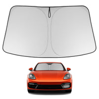 Proadsy 2026 Upgrade Windshield Sun Shade Custom Fit 2017-2025 2026 Porsche Panamera Foldable Front Sunshade Protector Sun Visor Blocks UV Rays Keep Car Cooler