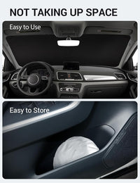2013-2018 Audi Q3 windshield sunshade detail view 9, custom fit front window sun shade