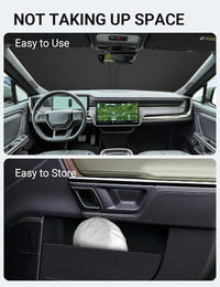 2007-2014 Ford Edge windshield sunshade detail view 9, custom fit front window sun shade