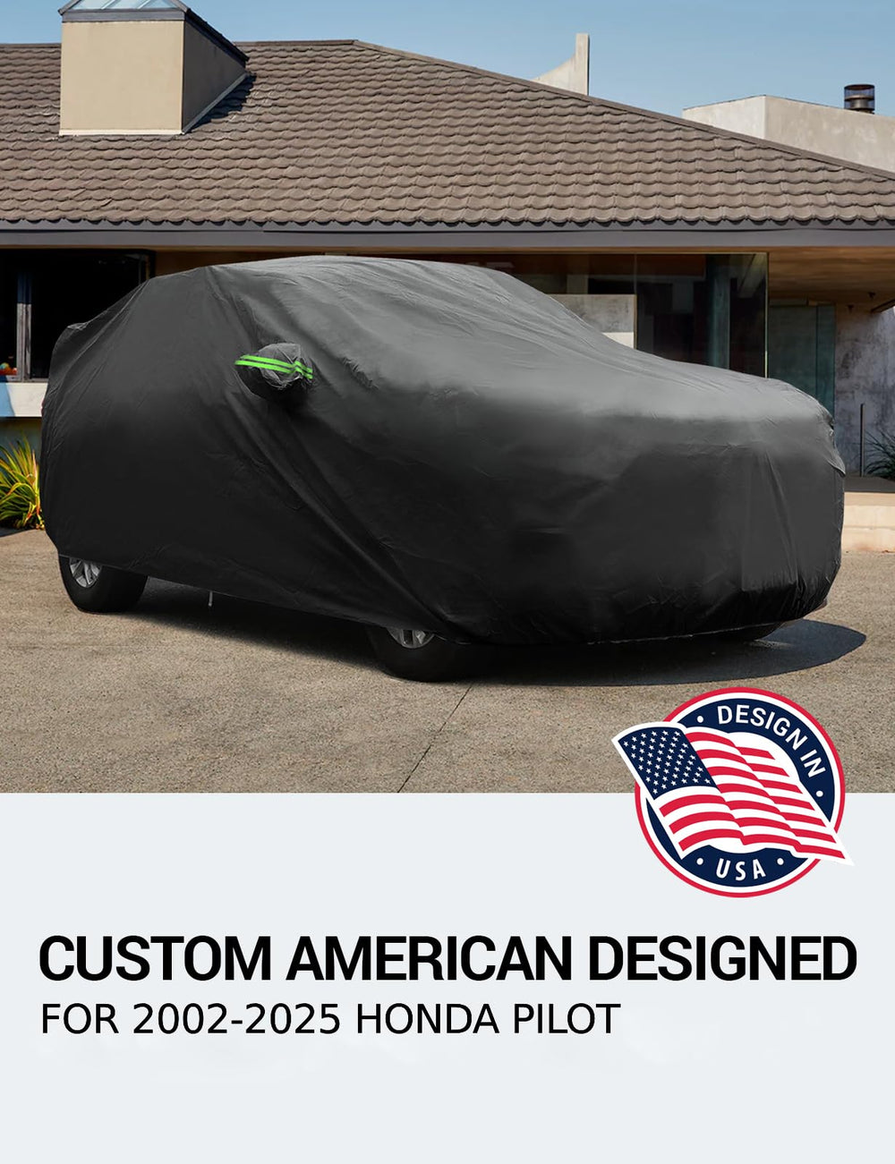 Proadsy 2025 Upgrade SUV Car Cover Compatible with Honda Pilot 2002-2024 2025 Windproof All Weather Waterproof Sun Rain UV Dust Snow Protection Outdoor Covers