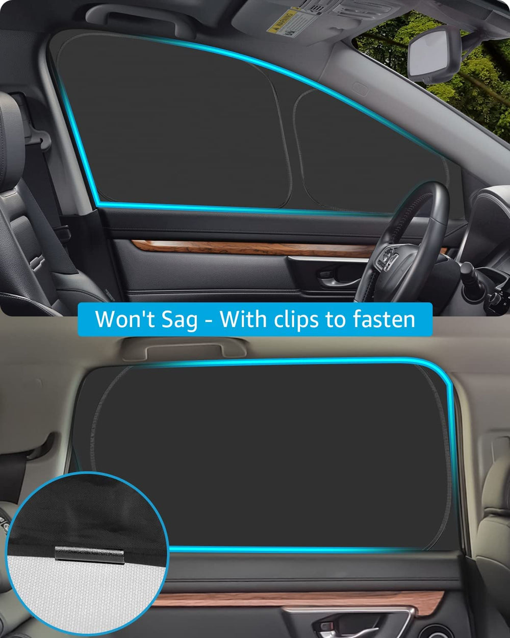 Proadsy Window Sun Shade for Honda CRV 2024 2023 2022 2021 2020 2019 2018 2017 Side Window for Baby/Camping UV Rays and Privacy Protect Upgrade Accessories Set of 7
