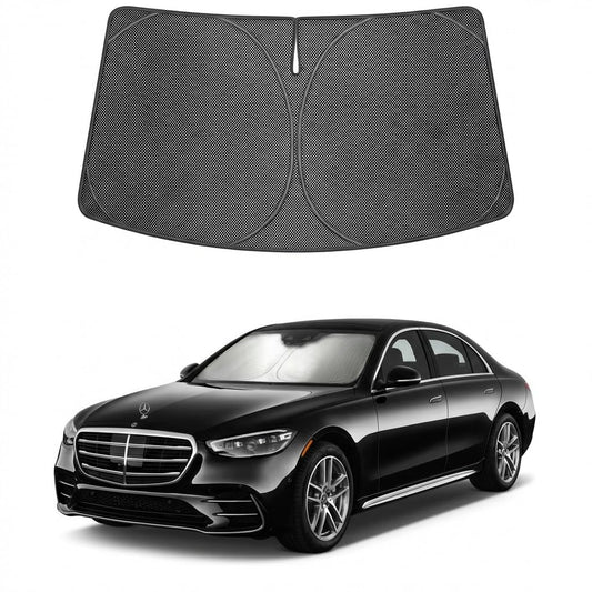Proadsy Windshield Sun Shade Custom Fit Mercedes-Benz GLS-Class SUV 2020-2026 Ice Crystal Black Front Window Sunshade UV and Heat Blocker Keeps Car Cooler for Summer Parking and Daily Use