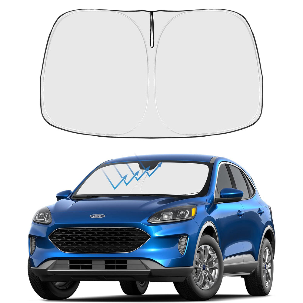 Proadsy Custom Fit Ford Escape 2020-2025 Windshield Sun Shade 4-Layer Foldable Front Sunshade Protector Sun Visor Blocks UV Rays Keep Car Cooler