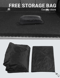 2006-2026 Jeep Wrangler car cover with reflective strips for safe parking at night, front and back