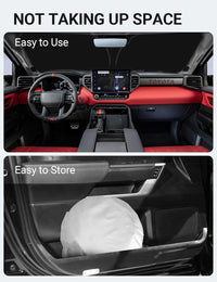 2007-2021 Toyota Tundra windshield sunshade detail view 8, custom fit front window sun shade