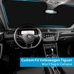 Proadsy Front Windshield Sun Shade Foldable Sunshade Protector Custom Fit 2023 2022 2021 2020 2019 2018 Volkswagen Tiguan Crossover, SUV, Base, Premium, Limited, Touring Accessories 2023 Upgrade