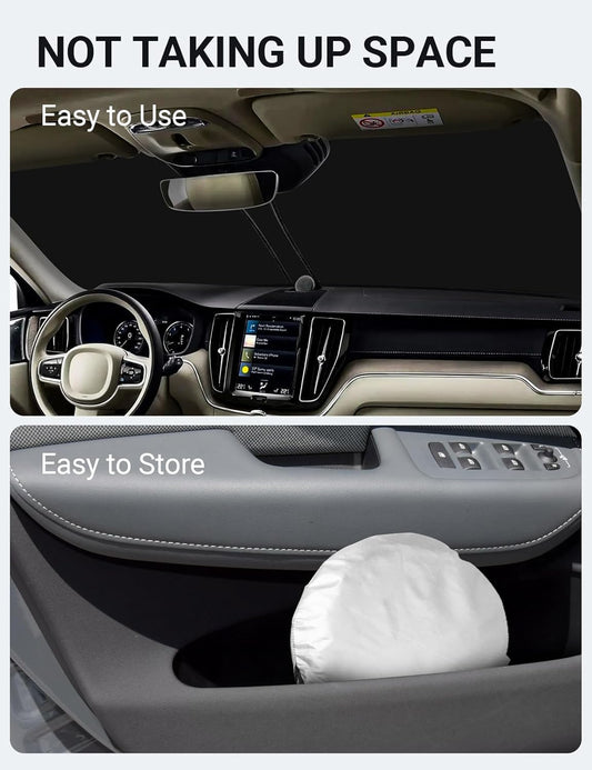 Proadsy Windshield Sun Shade for Volvo XC60 SUV 2018-2024 2025 2026 Foldable Sunshade Protector Blocks UV Rays Keep Car Cooler Accessories