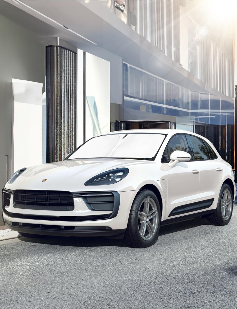 Proadsy 2025 Upgrade Front Windshield Sun Shade Foldable Sunshade Protector Custom Fit for 2014-2024 2025 Porsche Macan SUV Accessories