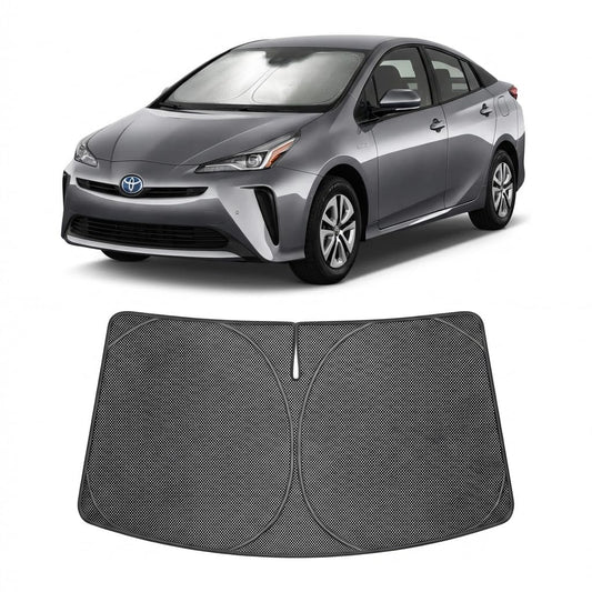 Proadsy Windshield Sun Shade Custom Fit Toyota Prius XW60 2023-2026 Ice Crystal Black Front Window Sunshade UV and Heat Blocker Foldable Visor Keeps Car Cooler for Summer Parking and Daily Use