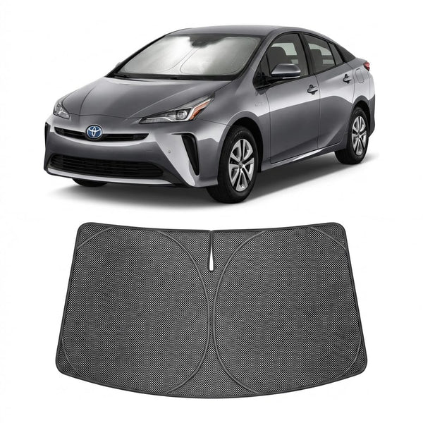 Proadsy Windshield Sun Shade Custom Fit Toyota Prius XW60 2023-2026 Ice Crystal Black Front Window Sunshade UV and Heat Blocker Foldable Visor Keeps Car Cooler for Summer Parking and Daily Use