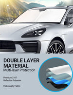 Proadsy 2026 Upgrade Front Windshield Sun Shade Foldable Sunshade Protector Custom Fit 2019-2025 Lexus ES Sedan Accessories