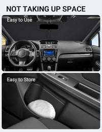 2015-2021 Subaru WRX windshield sunshade detail view 9, custom fit front window sun shade