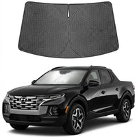 Proadsy Windshield Sun Shade Custom Fit Hyundai Santa Cruz 2022-2026 Ice Crystal Black Front Window Sunshade UV and Heat Blocker Foldable Visor Keeps Car Cooler for Summer Parking and Daily Use