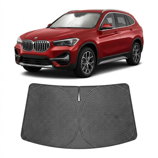 Proadsy Windshield Sun Shade Custom Fit BMW 5-Series 2024-2026 Ice Crystal Black Front Window Sunshade UV and Heat Blocker Foldable Visor Keeps Car Cooler for Summer Parking and Daily Use