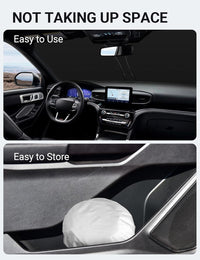 2020-2026 Ford Explorer windshield sunshade detail view 9, custom fit front window sun shade