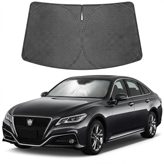 Proadsy Windshield Sun Shade Custom Fit Toyota Crown 2023-2026 Ice Crystal Black Front Window Sunshade UV and Heat Blocker Foldable Visor Keeps Car Cooler for Summer Parking and Daily Use