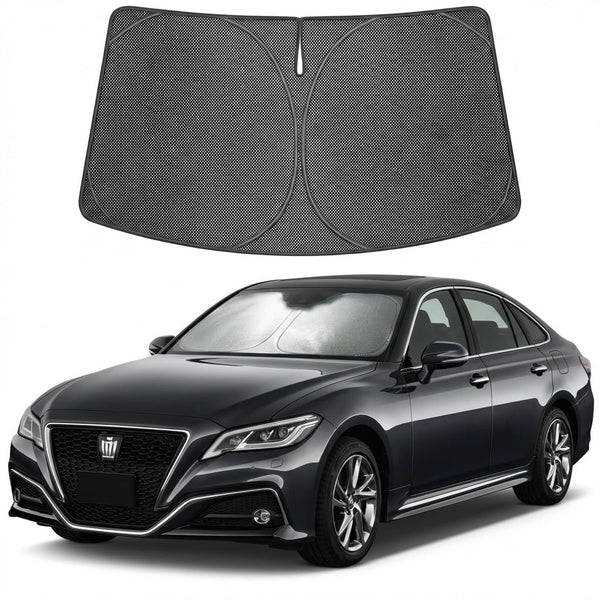 Proadsy Windshield Sun Shade Custom Fit Toyota Crown 2023-2026 Ice Crystal Black Front Window Sunshade UV and Heat Blocker Foldable Visor Keeps Car Cooler for Summer Parking and Daily Use