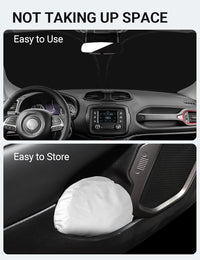 2015-2023 Jeep Renegade windshield sunshade detail view 9, custom fit front window sun shade