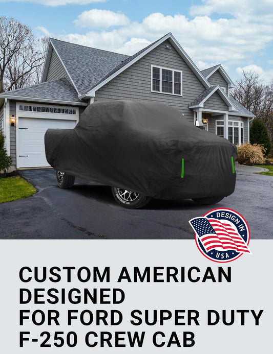 Proadsy 2025 Upgrade Car Cover Compatible with 2017-2025 Ford Super Duty F-250 Regular Cab 8' Bed 4x2 4x4 Windproof All Weather Waterproof Sun Rain UV Dust Snow Protection Outdoor Covers