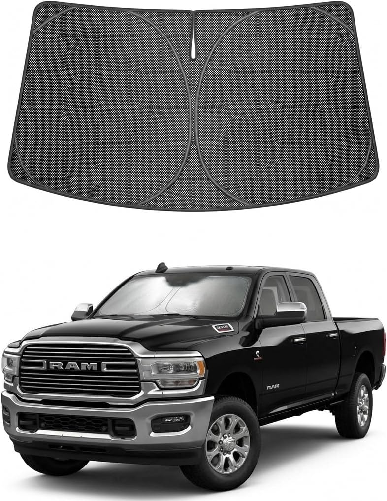 2010-2026 Dodge RAM 2500 3500 Ice Crystal Windshield Sunshade - Custom Fit Front Windshield Sun Shade