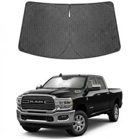 Proadsy Windshield Sun Shade Custom Fit Dodge RAM 2500 3500 2010-2026 Ice Crystal Black Front Window Sunshade UV and Heat Blocker Foldable Visor Keeps Car Cooler for Summer Parking and Daily Use