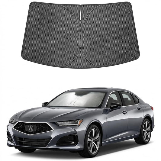 Proadsy Windshield Sun Shade Custom Fit Lucid Air 2022-2026 Ice Crystal Black Front Window Sunshade UV and Heat Blocker Foldable Visor Keeps Car Cooler for Summer Parking and Daily Use