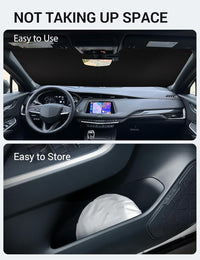 2019-2026 Cadillac XT4 windshield sunshade detail view 9, custom fit front window sun shade